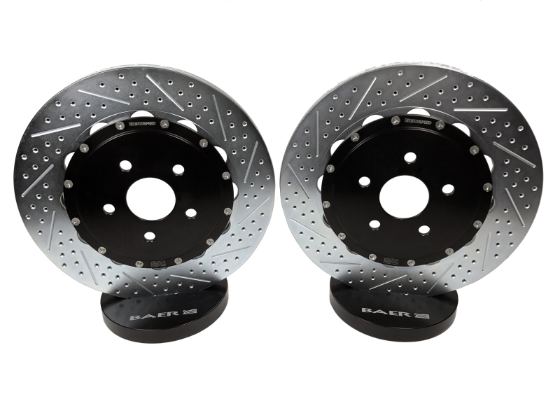 Chevrolet Camaro ZL1 Brake Rotors (2) - Rear - Baer Brakes - EradiSpeed+ 2-Piece - Black - `12-`15